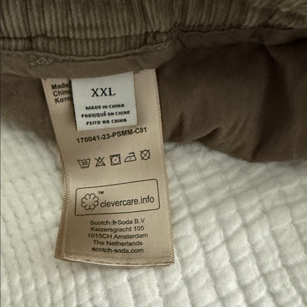 Scotch & Soda Corduroy Drawstring Athletic Shorts - Brown - Picture 3 of 3